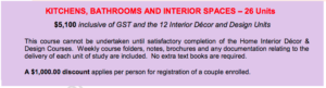 interior design course perth