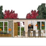 MUNRO BLUE SCHEME PLAN DOORS TO BALCONY SECTION THRU